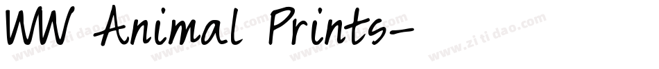 WW Animal Prints字体转换